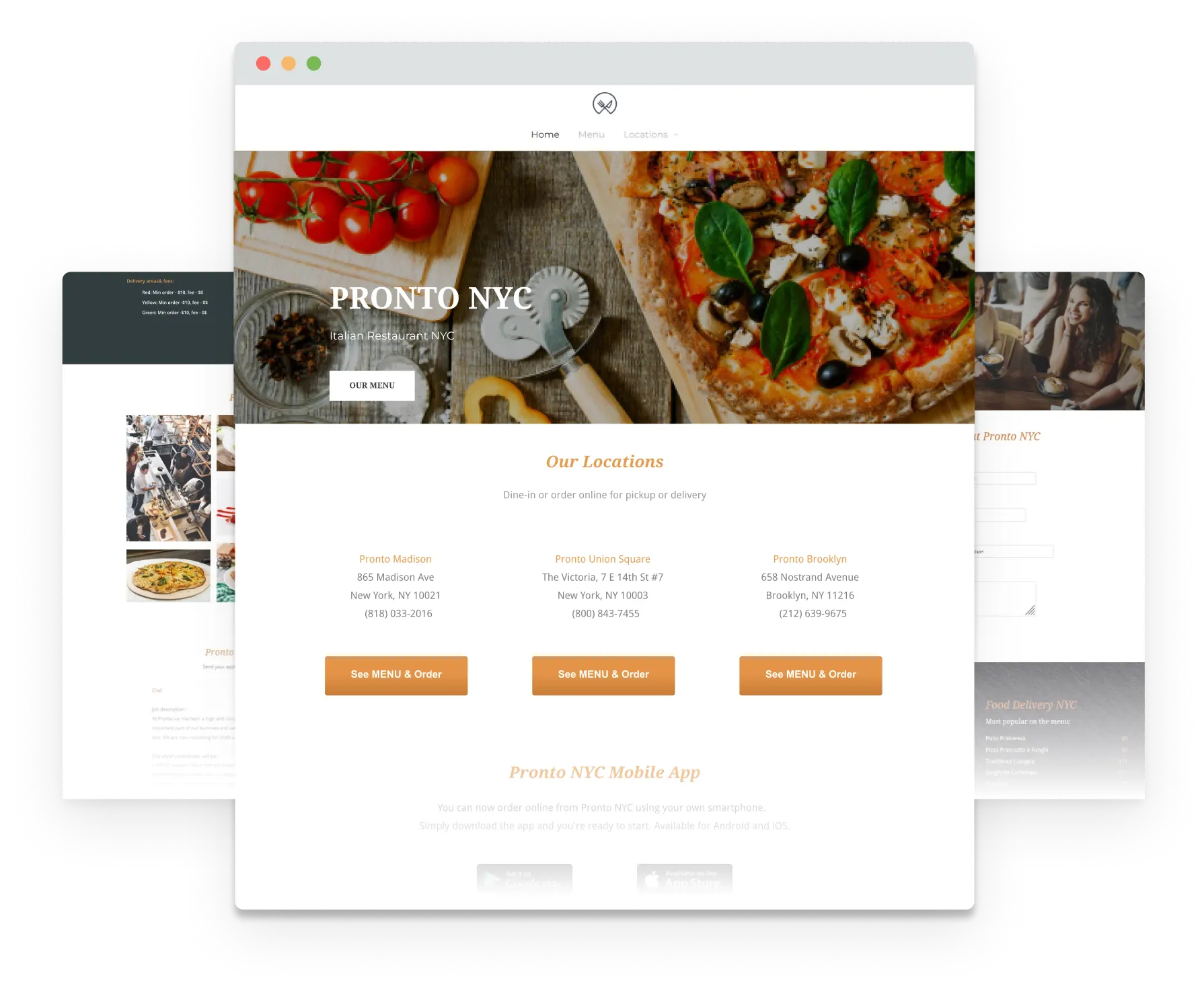 Matmenyskaper for restauranter med flere steder
