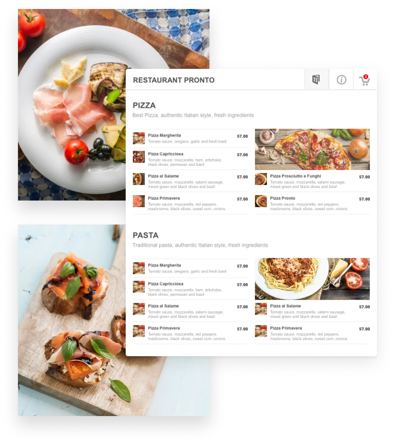 Gratis restaurantmeny maker på nett